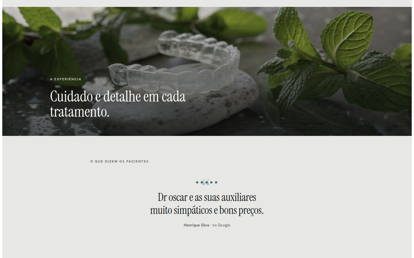 Site criado pelo SiteJá para Clínica Dentária do Padrão da Légua, Leça do Balio
